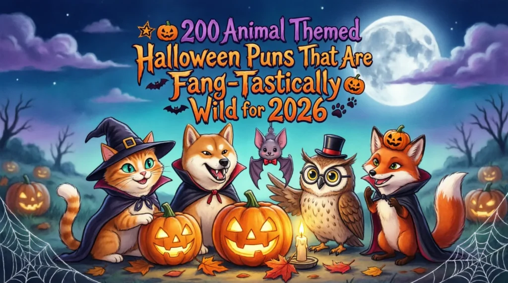 🐾🎃200animal themed halloween puns spooky funny wildly clever jokes 2026