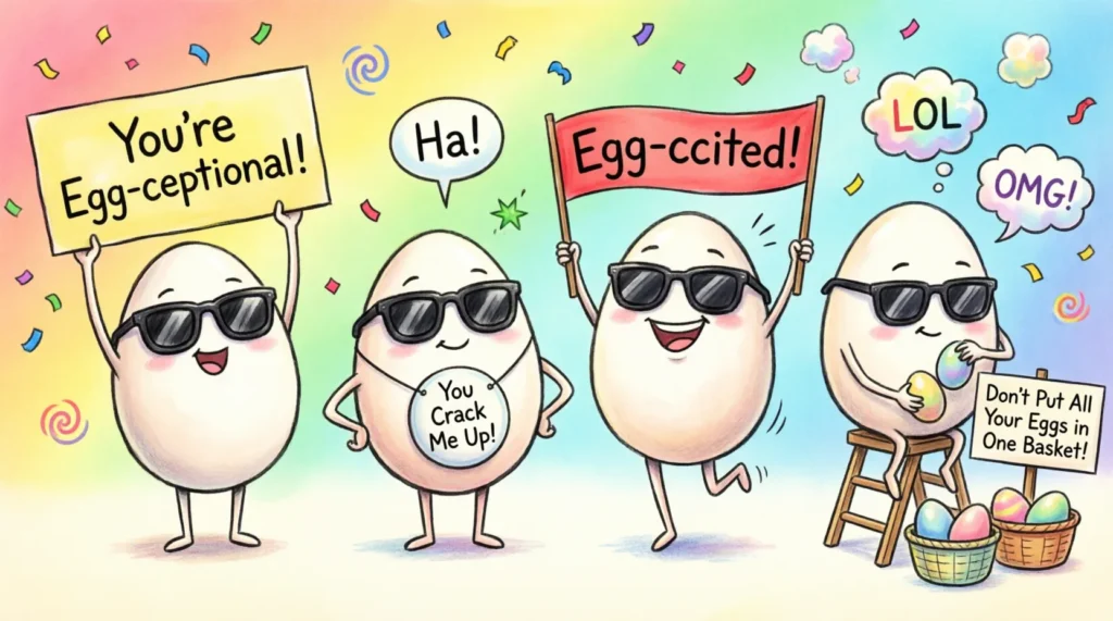egg puns funny