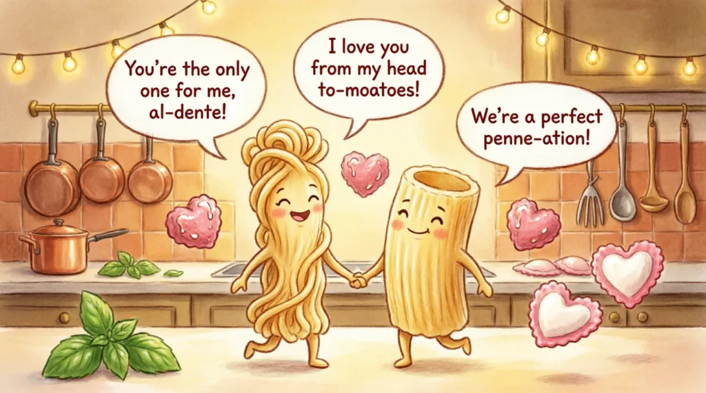 pasta jokes puns love