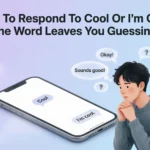 how to respond to cool or im cool